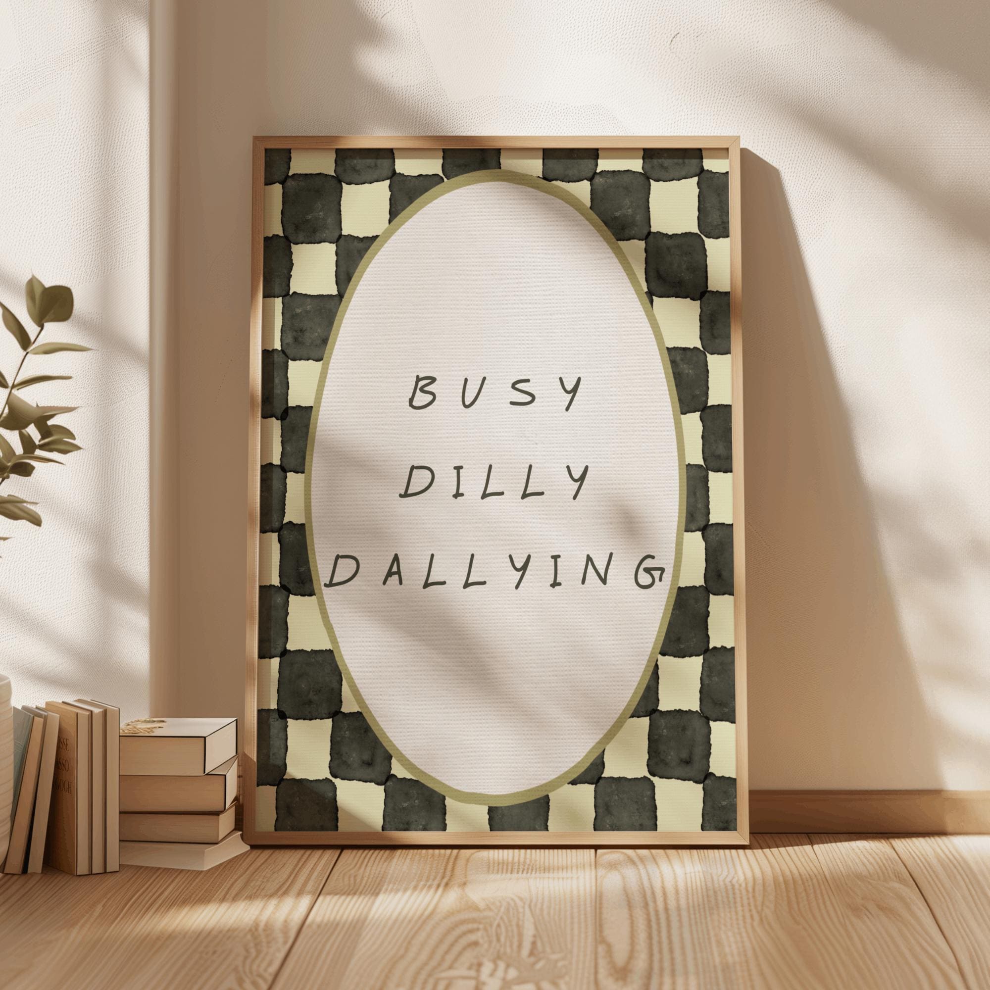 Busy Dilly Dallying Wall Art, Kids Playroom Decor, Kids Room Wall Art ...
