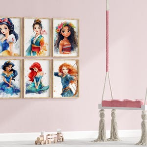 35 Printable Princess Nursery Art Wall Art Digital Print Bundle,Be a Princess,Girls Room Decor,Princess Themed Wall Prints,Fairy Tale Decor