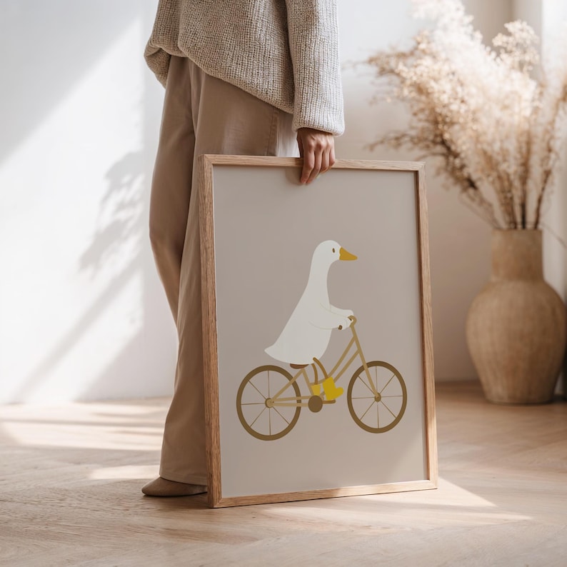 Vintage Silly Goose Nursery Wall Art, Eclectic Nursery Wall Art Set of ...
