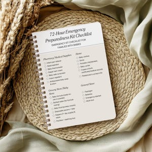 Checklist del kit di emergenza per neonati, elenco di sopravvivenza per neonati stampabile per neomamme, preparazione in 72 ore in formato PDF, guida per i disastri nei bambini piccoli, preparazione alla carenza di latte artificiale