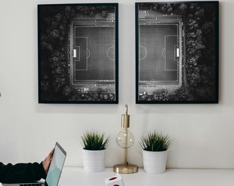2 Piece Football Wall Art, Teen Boy Wall Art, Teen Boy Room Decor, Teenage Boy Gifts, Soccer Print, Kids Desk Decor, Man Cave Wall Art Decor