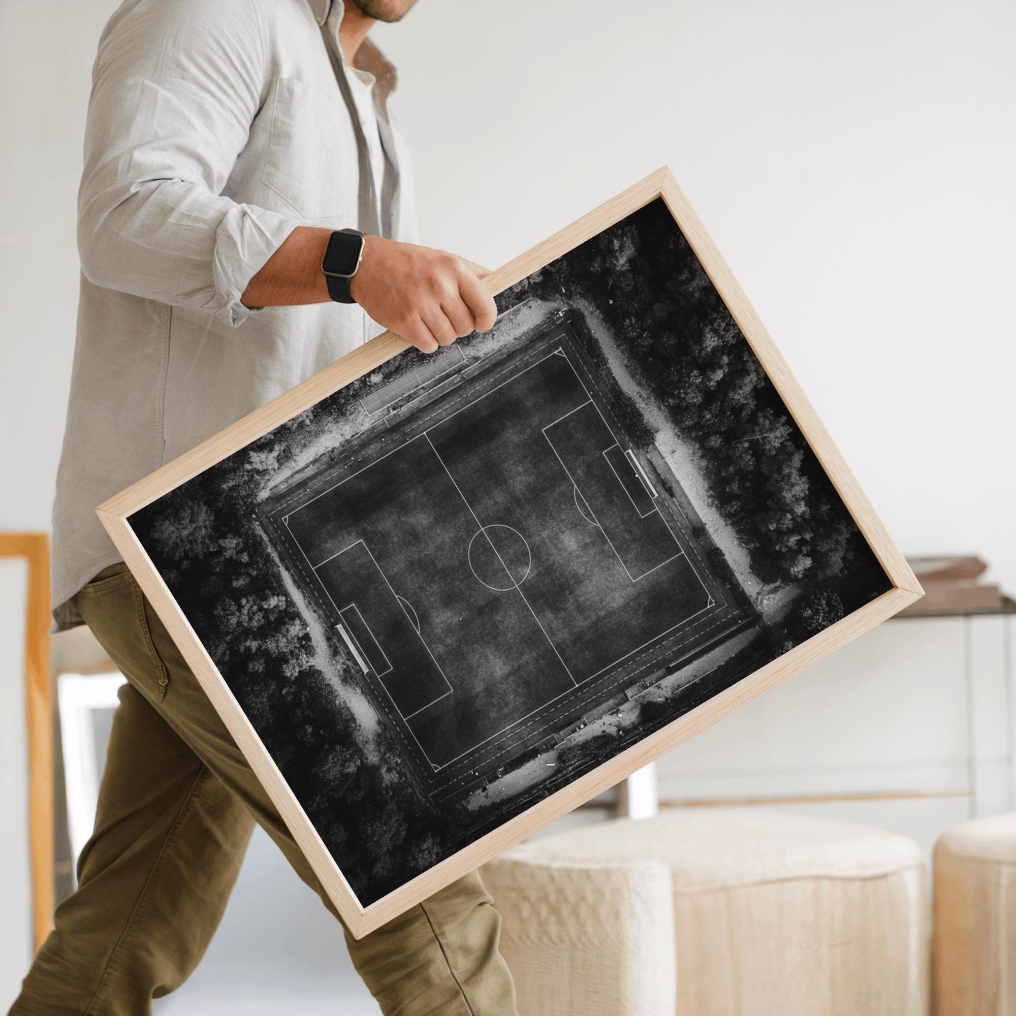 Soccer Wall Art | Soccer Field Blueprint Art | Soccer Field Diagram | Sports Wall Art | Sports Fan Gift | Kids Room Art | Football Print