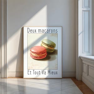 Macaron Art Print, French Pastry Art Print,Paris Cafe Print,Food Art print,French Art Print,Coffee Shop Wall Art, Bakery Art