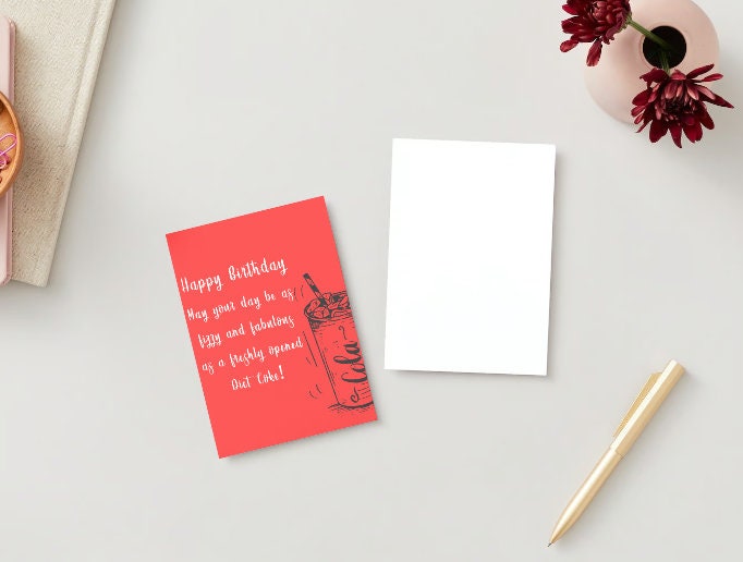 Hgudesign Funny Coke Birthday Card, Soda Birthday For Coke Lover Birthday Card For Friend Coworker Boyfriend Him Her Coke Fan Idea