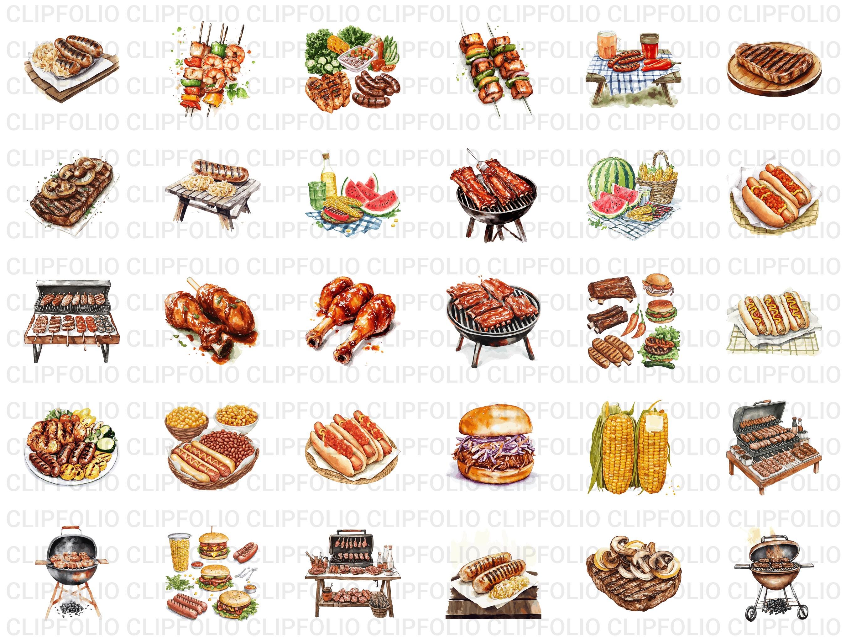Design Pnd Barbecue Clipart Bundle: 101 BBQ Grill Designs (SVG & PNG) - Etsy