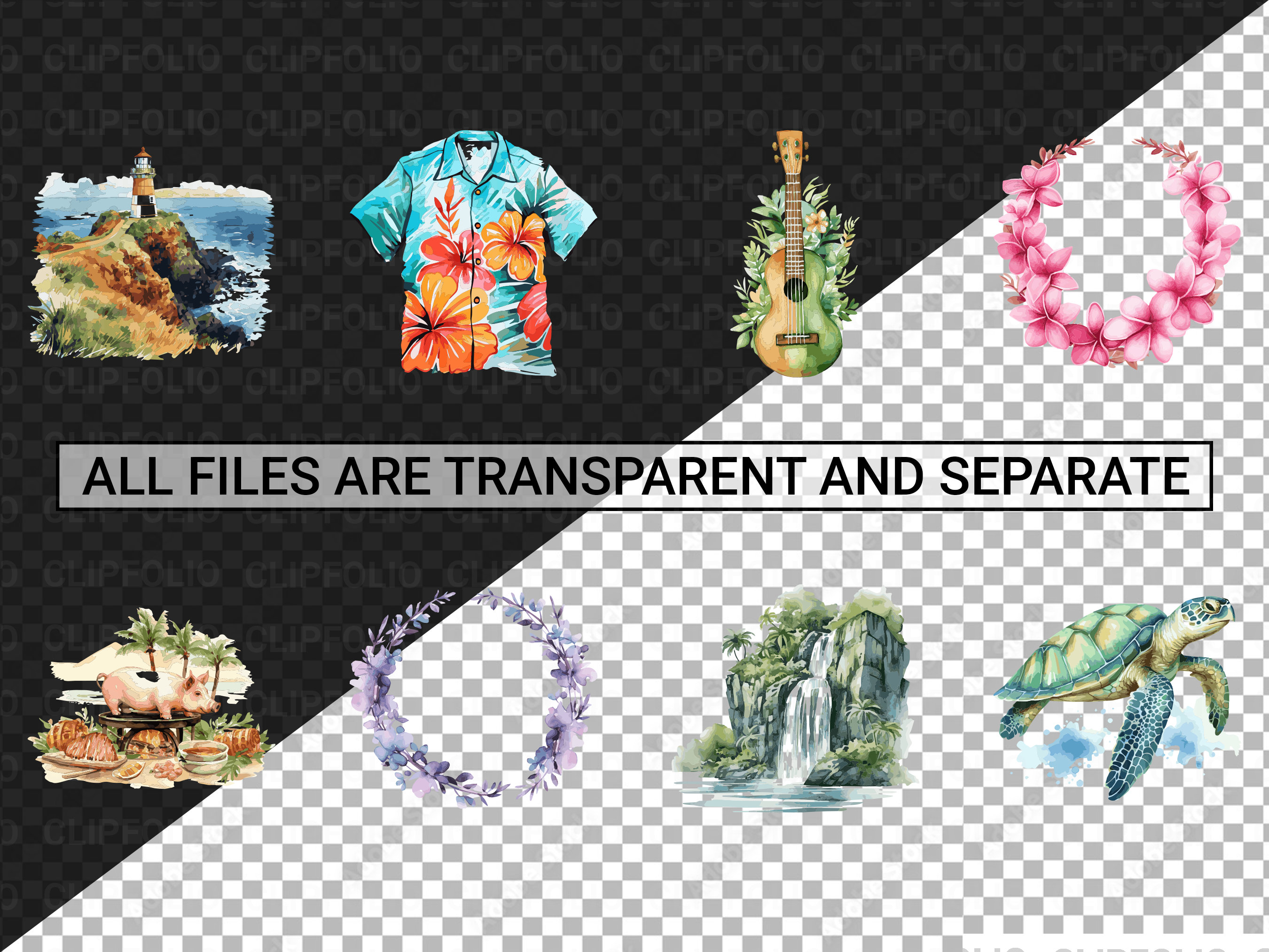Hawaii Clipart Bundle: Tropical SVG & PNG Designs (80 Designs) - Etsy