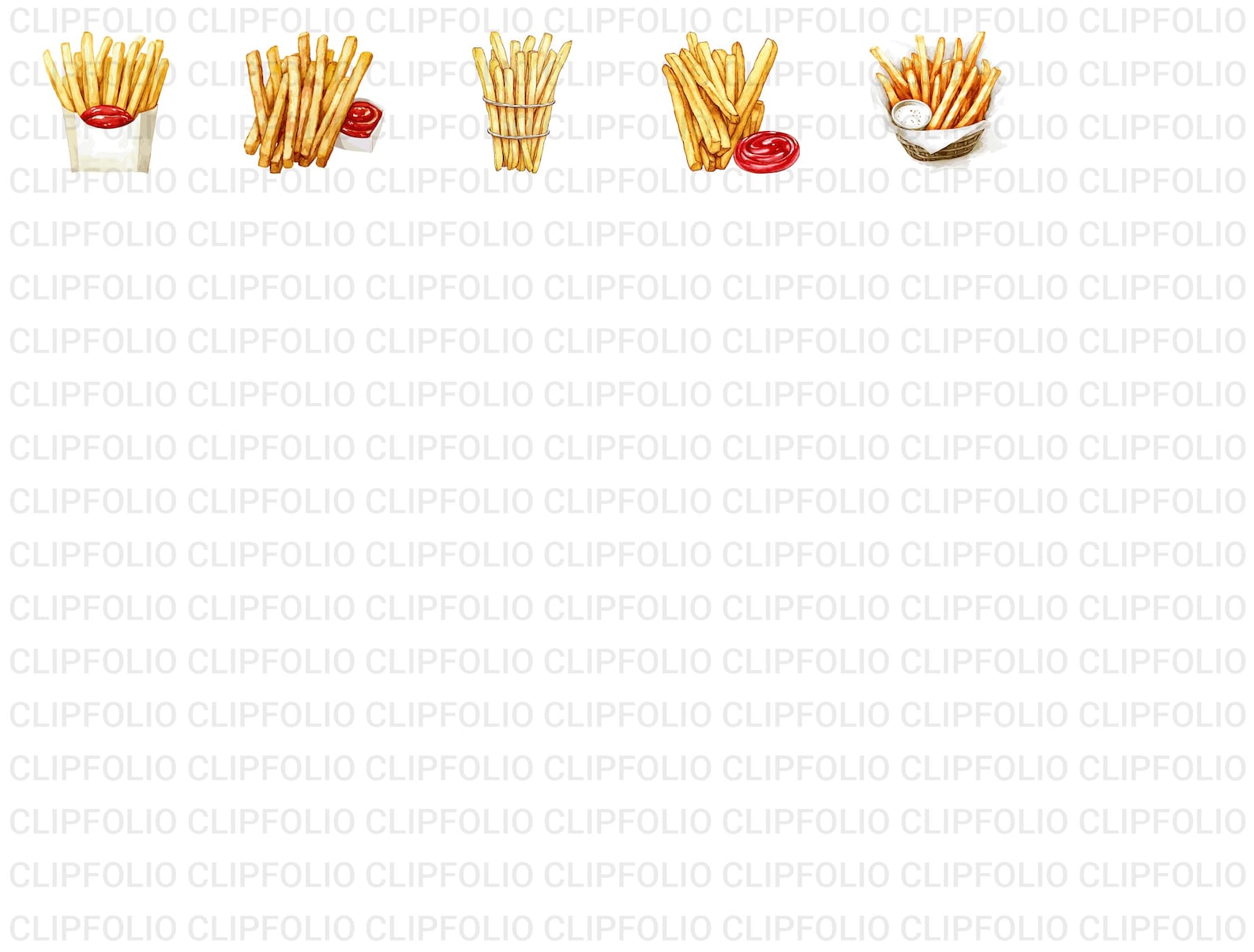 Fries Clipart Bundle, 35 Designs, SVG and PNG, Food and Snack Art ...