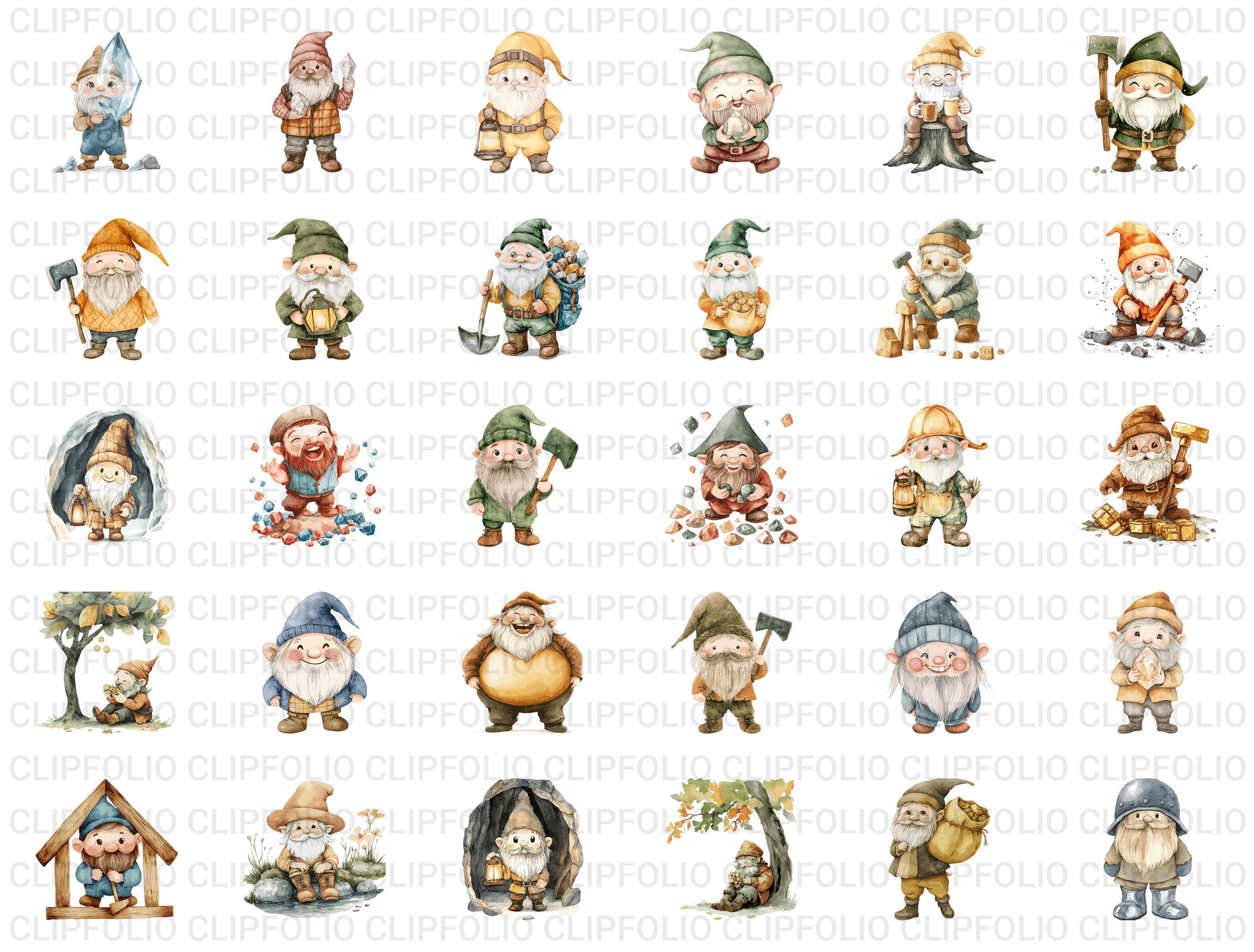 Dwarf Vector Simple Dwarf Clipart Bundle, 108 Designs, SVG and PNG, Fantasy and Mythical ...