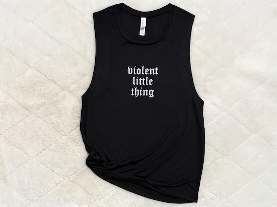Women’s Dark Romance Tank • Smut Reader Apparel Violent Little Thing • Sarcastic Bookish Outfit • Summer Beach Reading Tank
