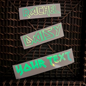 Custom Glow in the Dark Decal, Custom Name Glowing Decal, Holographic ...