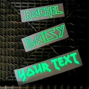 Custom Glow in the Dark Decal, Custom Name Glowing Decal, Holographic ...