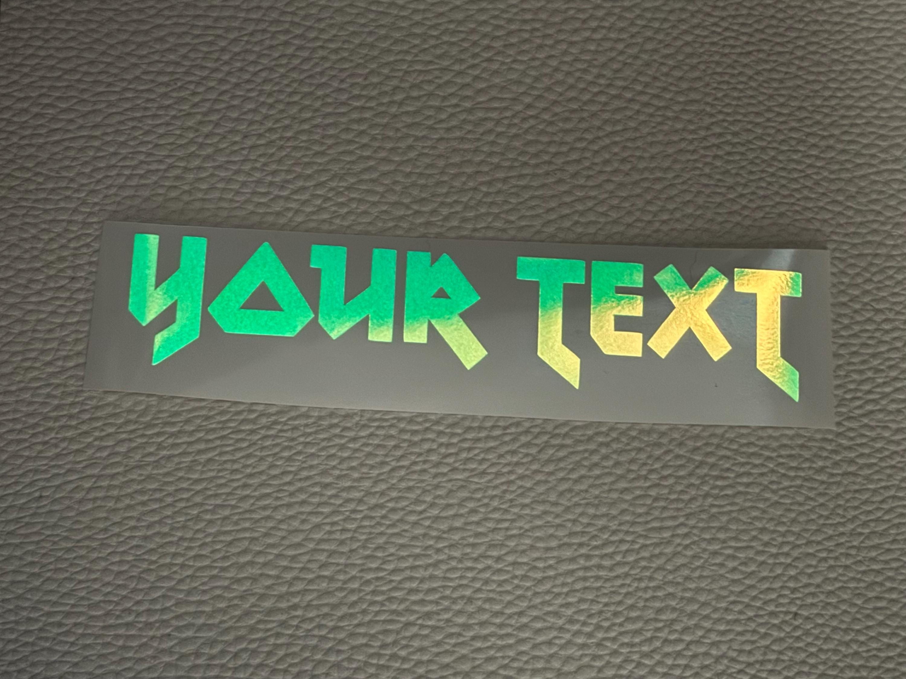 Heavy Metal Font Glow Decal, Custom Glow in the Dark Decal ...