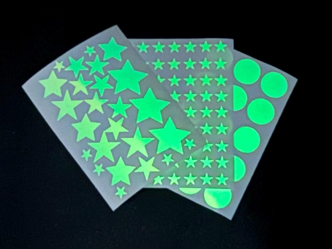 Glow in the Dark Star Stickers • Holographic Glowing Stars for Ceiling ...