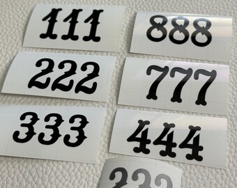 Angel Number Decals, Custom Spiritual Number Decal, Lucky Numbers Vinyl Sticker for Car Window Water Bottle