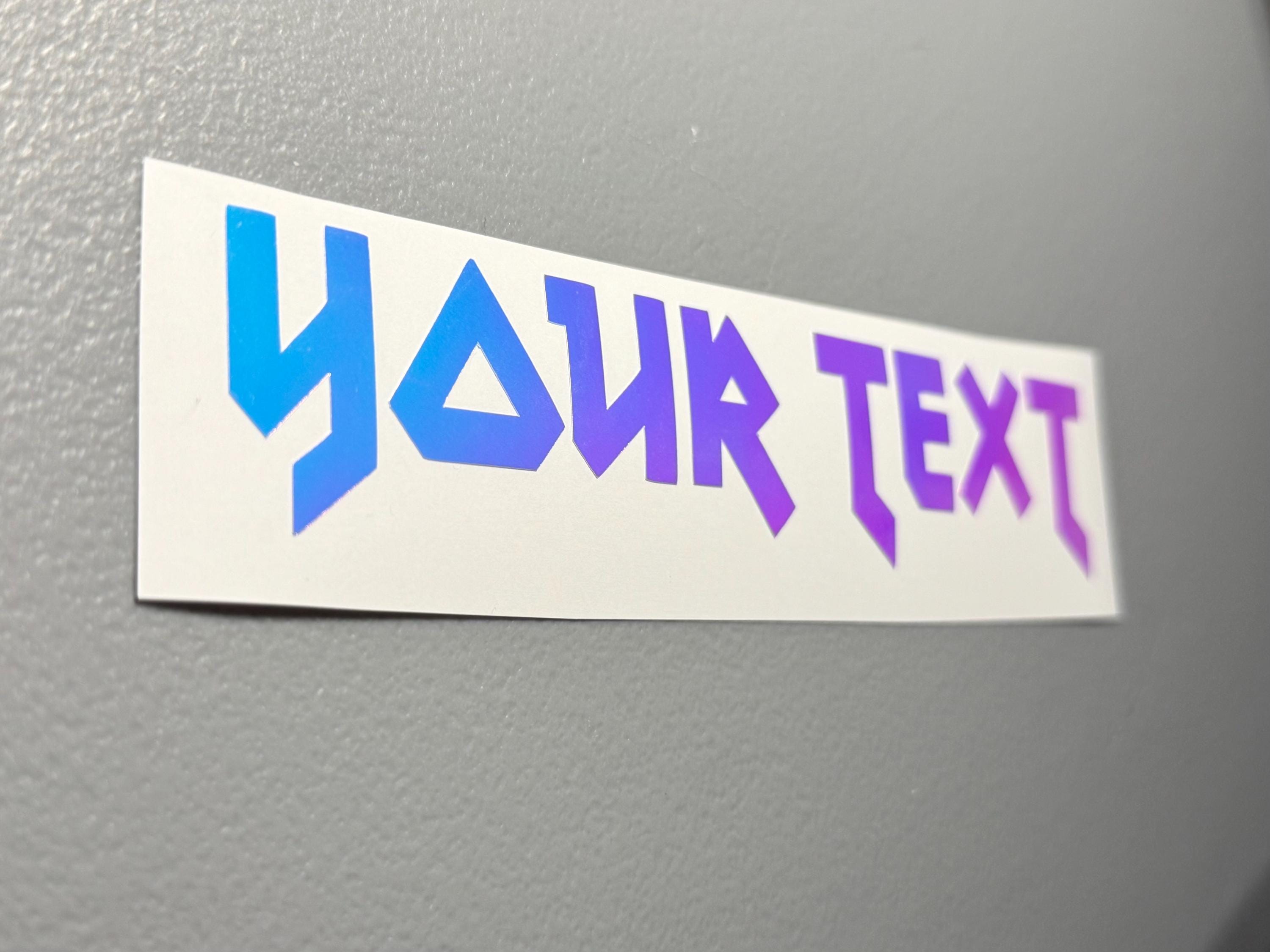 Heavy Metal Font Glow Decal, Custom Glow in the Dark Decal ...