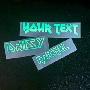 Custom Glow in the Dark Decal, Custom Name Glowing Decal, Holographic ...