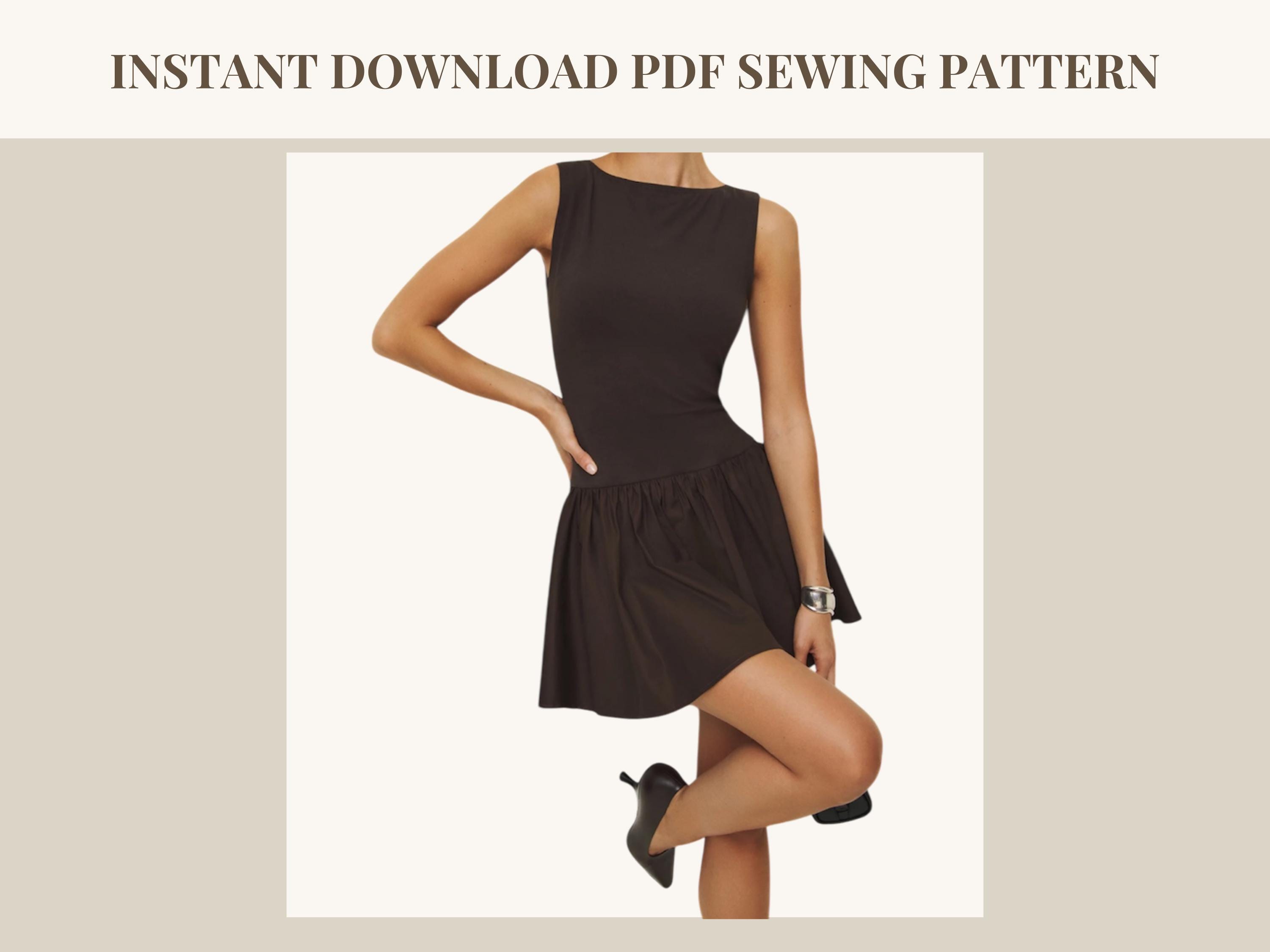 Drop Waist Mini Dress | Easy Sewing Pattern | PDF Pattern | INSTANT  DOWNLOAD - Etsy