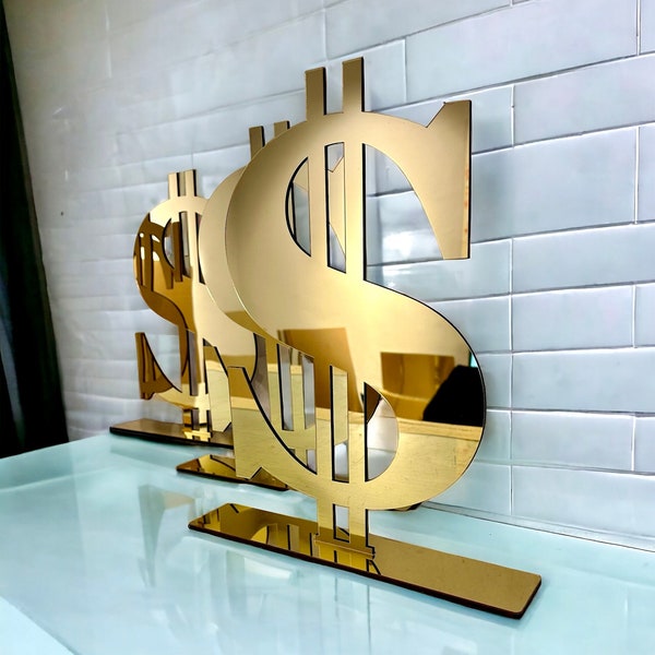 Dollar Sign, Dollar Art, Money Sign, Money Shape, Laser Cut Dollar, One Dollar, Silver Dollar, Dollar Decor, Custom Laser Cut, Money Sign