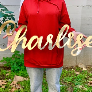 Personalized Acrylic Name, Baby Name Sign, Baby Shower Sign, Wedding Sign, Name Mirror Sign, Backdrop Sign, Laser Cut Name, Acrylic Sign