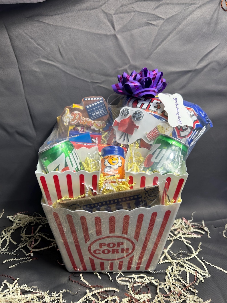 Movie Night Gift Basket - Etsy
