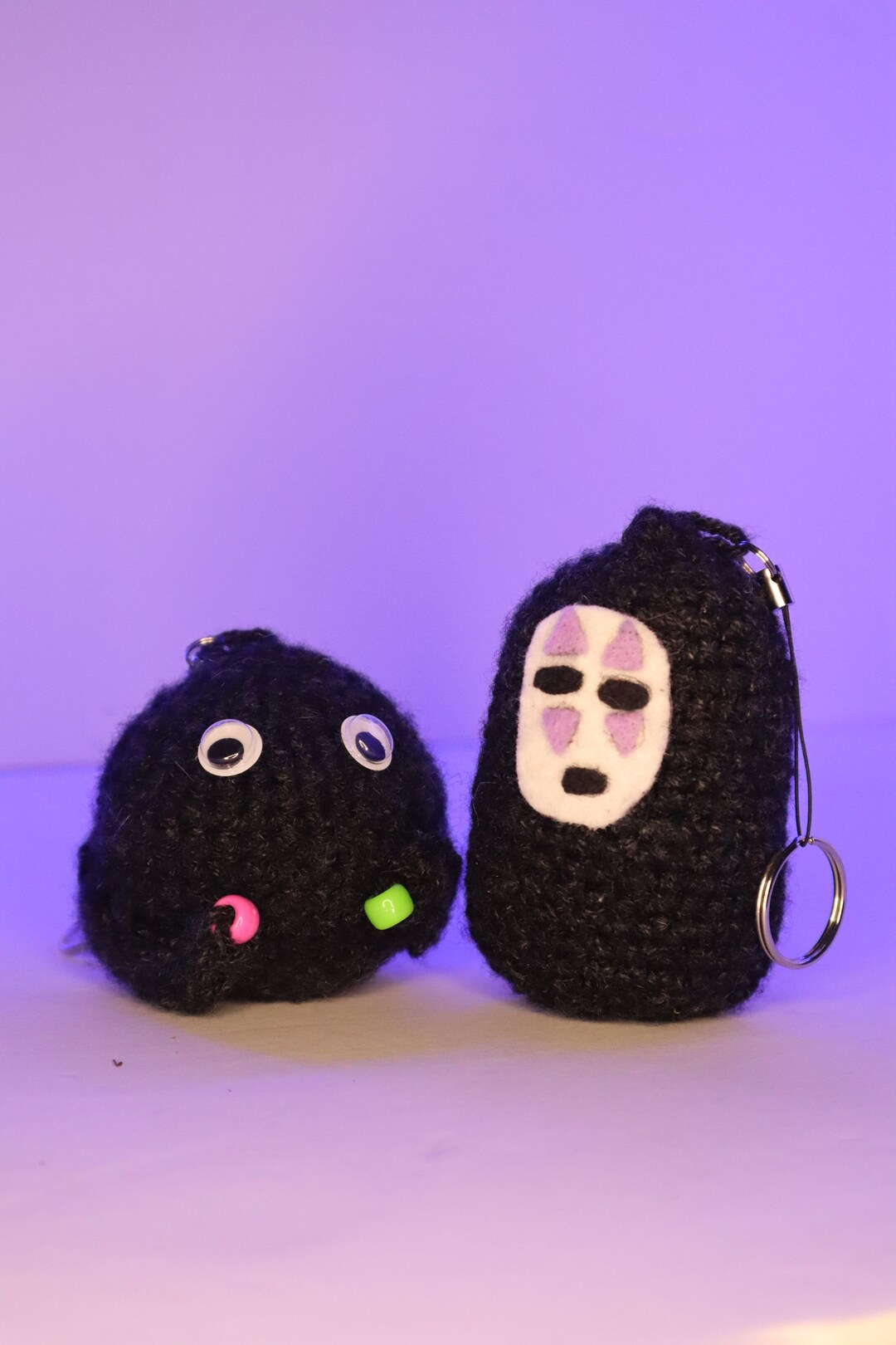 Handmade Crochet/ Soot Sprite and No-face Keychain/ Amigurumi - Etsy