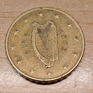 Ireland 10 cents 2002 - Celtic Harp - KM # 35
