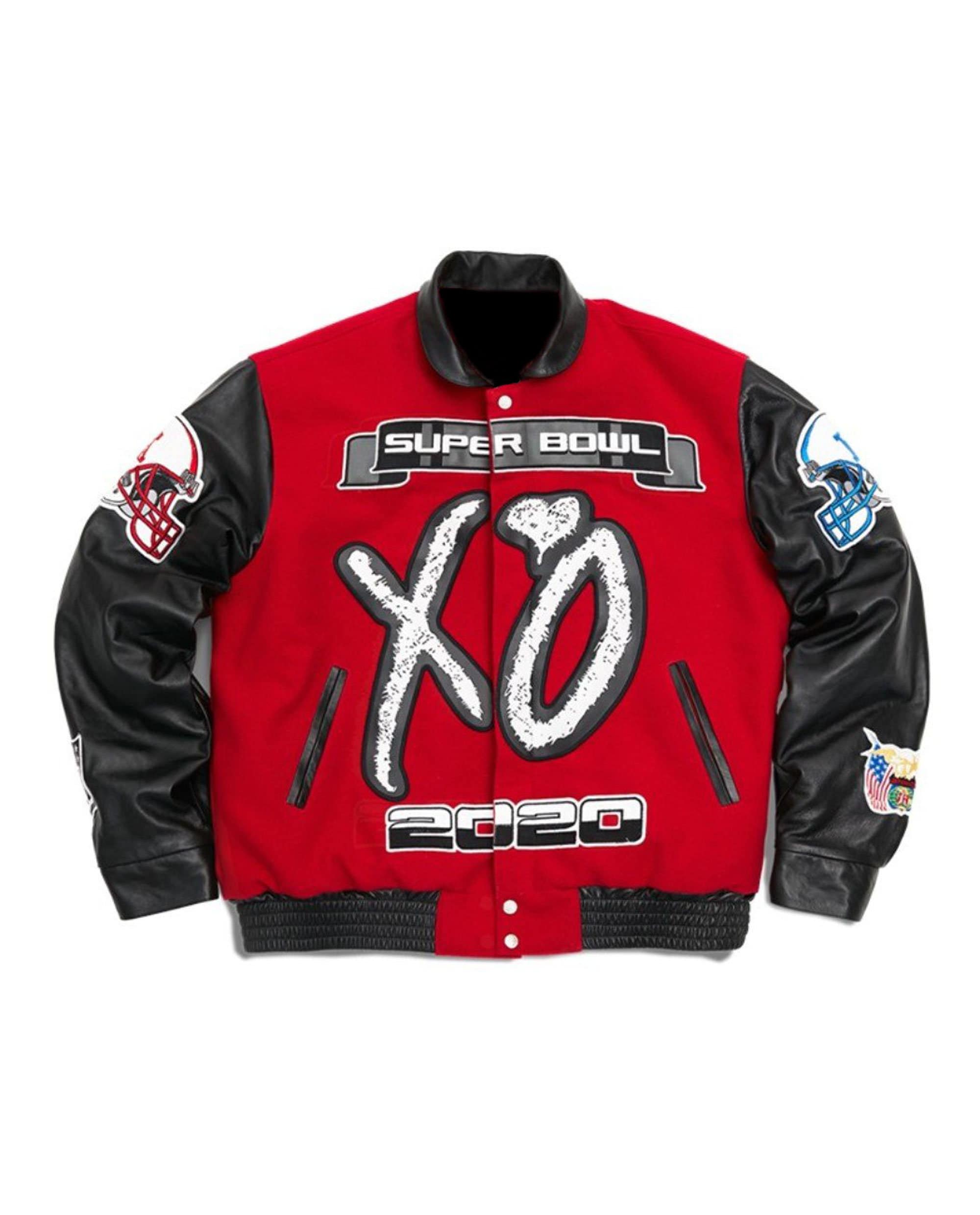 Men's Jeff Hamilton Black Super Bowl LVII Logo Wool & Leather Full-Snap  Jacket