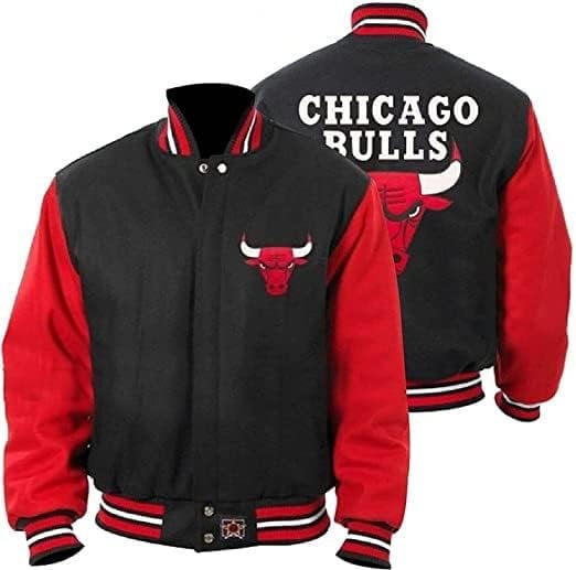 RARE NBA 80's Chicago Bulls Michael Jordan 23 Varsity Jacket Black (L)