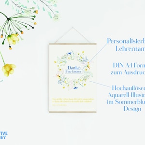 Teacher Thank You Teacher Thank You Gift Teacher Gift Farewell Teacher Farewell Gift Teacher Gift Personalized Gift Thank You A4