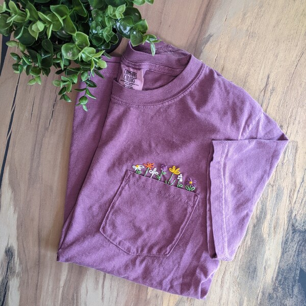 Embroidered T Shirts Etsy