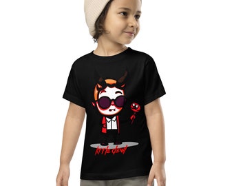 Camiseta de manga corta para niños pequeños "Little Devil" (Diablos) Disponible en varios colores.