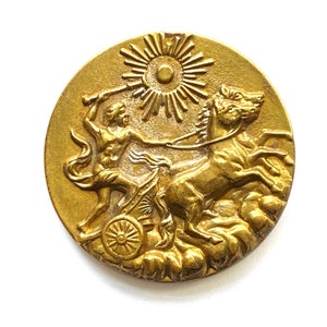 Antique Picture Button, Phaethon, Son of Apollo