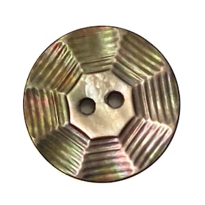 Antique Iridescent Carved Pearl Buttons, NBS Medium
