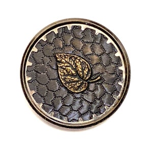 Antique Plant Life Picture Button, “Begonia Leaf” BBB