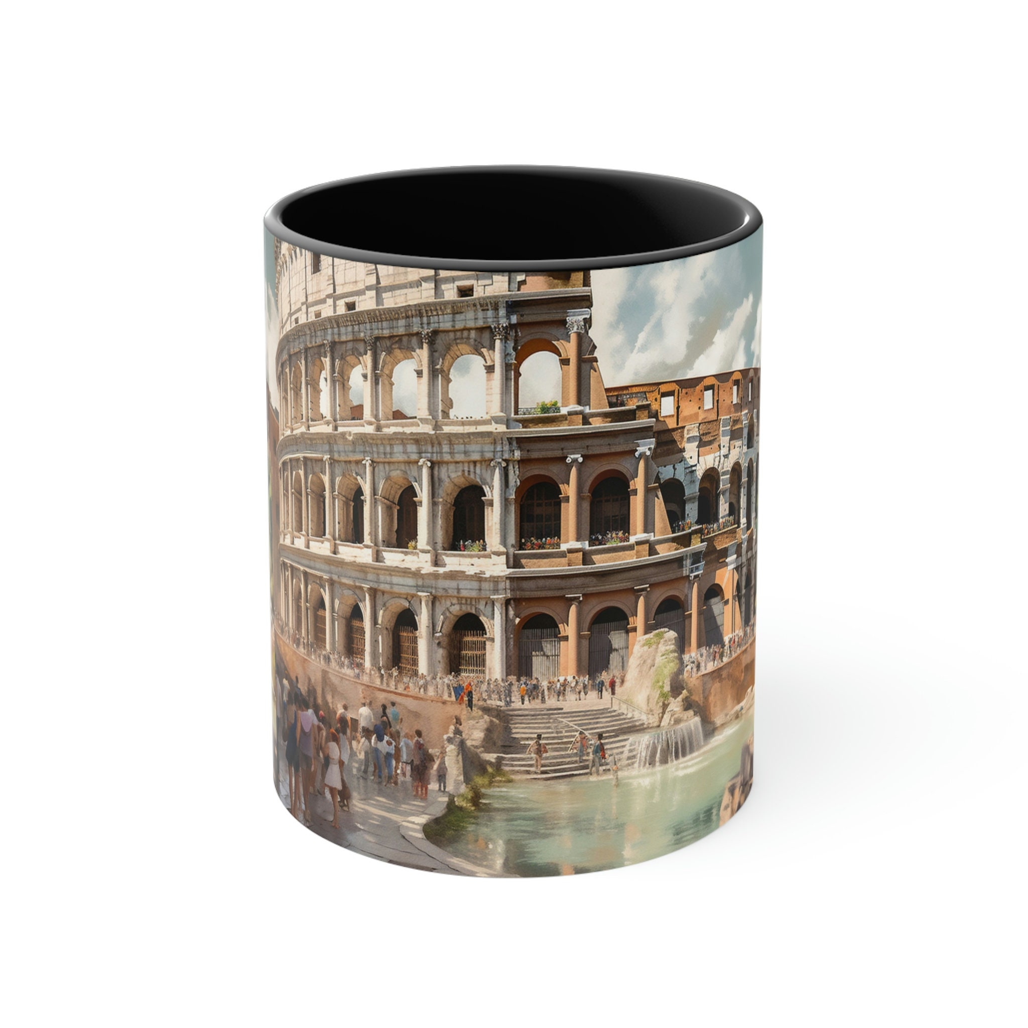 VENI VIDI VICI Coffee Tea Ceramic Mug Rome Julius Caesar Bust