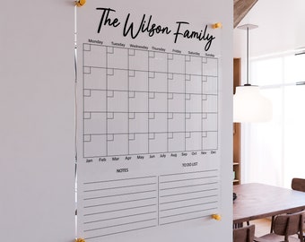 Crylic Vertical Planner - Year-Round Organization and Calendar - Personalize Acrylic planner - Dry erase calendar - family planner
