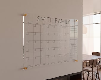 Acrylic Family Planner - A Stylish and Practical Solution for Your Family Calendar - Acrylic Monthly calendar- family planner