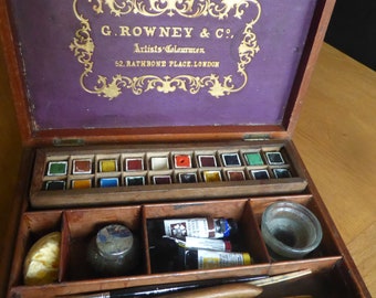 Rowney mahogany artist&#39;s workbox