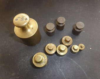 vintage  brass kitchen/apothecary weights