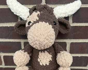 Crochet Longhorn Cow Plushie