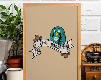 Brewster's Roost Downloadable Print // Brewster Animal Crossing Print Art // Coffee Station Home Animal Crossing Art // The Roost ACNH Art