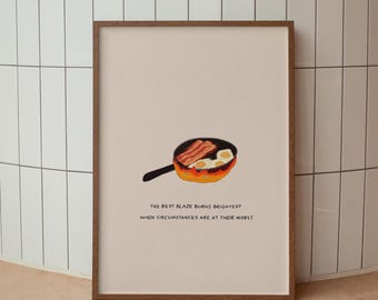 Howl's Moving Castle Art Print: Calcifer Fire Demon, Studio Ghibli Illustration (Digital Download)