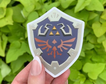 Hylian Shield Vinyl Sticker - Zelda BOTW TOTK, Laptop Decal