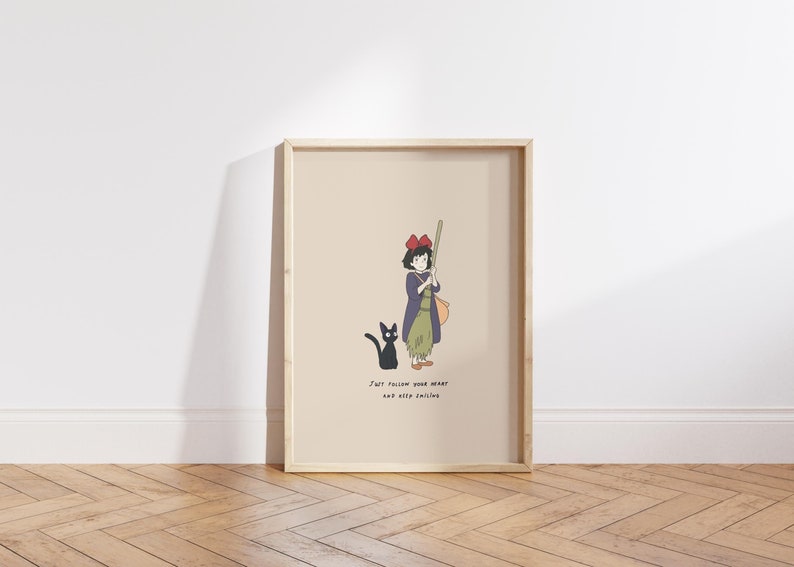 Kiki's Delivery Service Art Print, Studio Ghibli Illustration (Digital Download) image 2