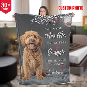 Personalized Pet Photo Blanket, Custom Dog Image Throw Blanket, Pet Memorial Gifts, Dog Mom Gifts, Gift for Pet Owners