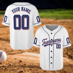 Personalized Baseball Jersey: Custom Team Name & Number