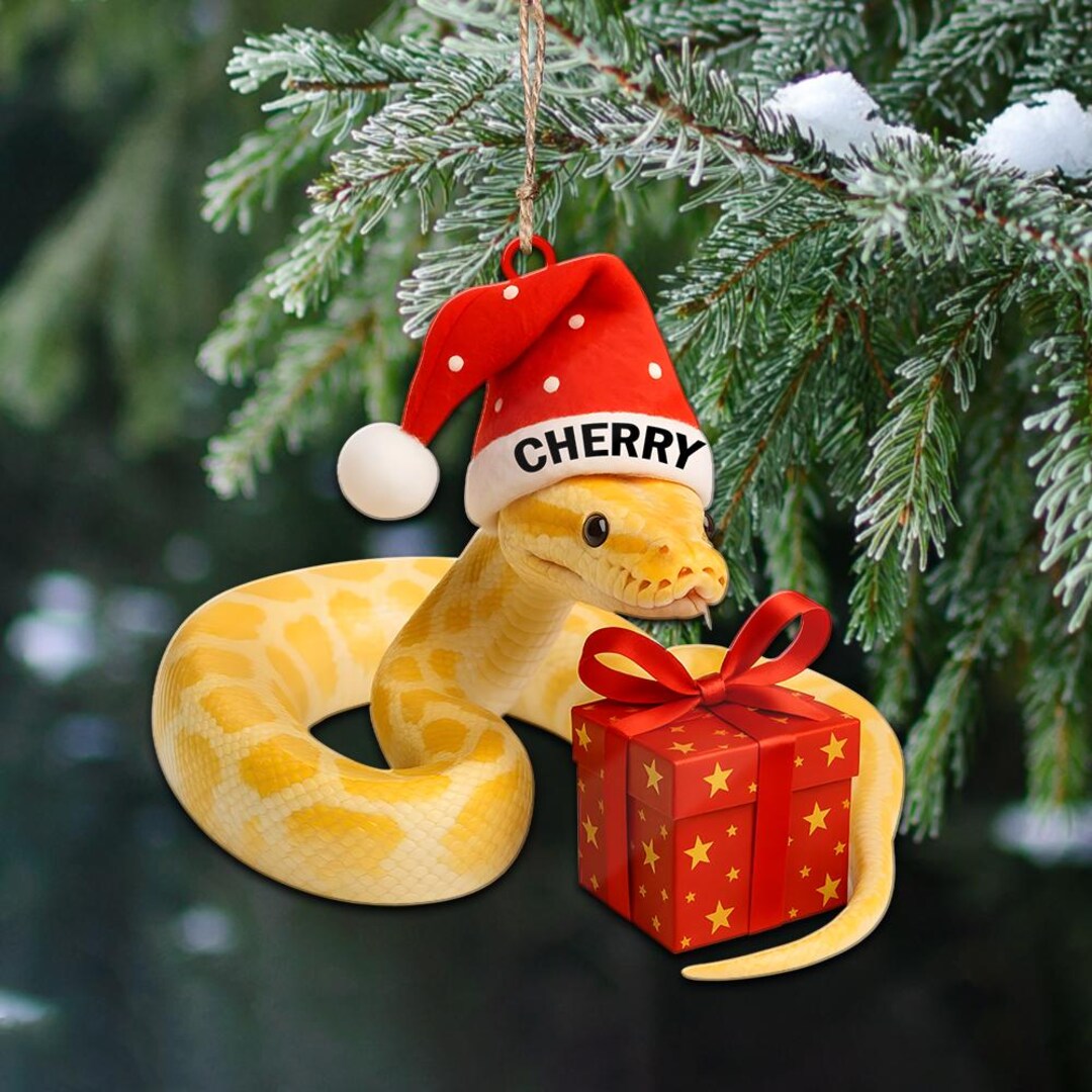 Personalized Ball Python Ornament 2025, Custom Snake Christmas Ornament ...