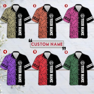 Personalized Bowling Hawaiian Shirt, Custom Team Name Bowling Shirt, Bowling Team Outfit, Gift for Bowlers, Summer Vacation Matching Shirt