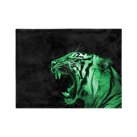 Tiger Blanket Cobija De Tigre Cub Blanket Cozy Blanket Minky Blanket Throw Blanket Couch Blanket Animal Print Blanket Green Blanket Etsy Canada