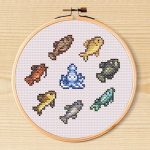 Stardew Valley Winter Fish Cross Stitch Pattern